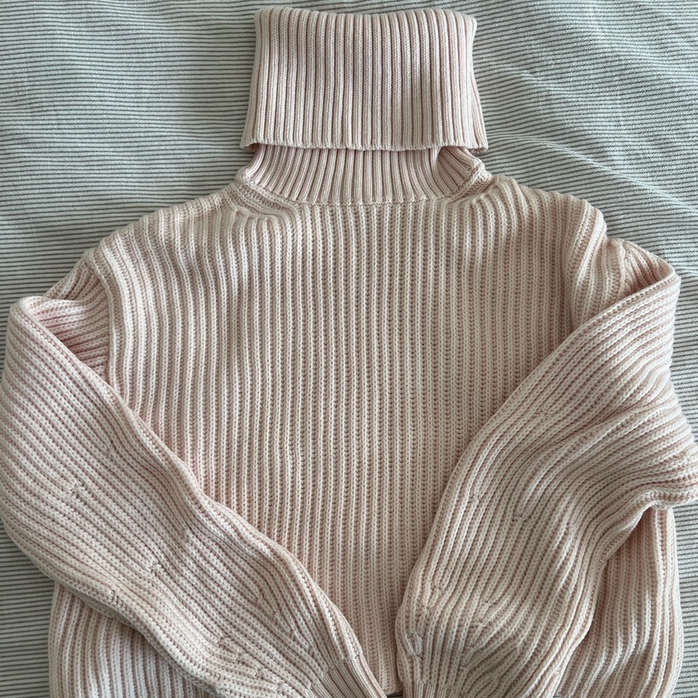 Aritzia Babaton Blush pink turtleneck